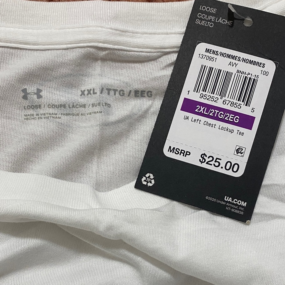 NWT Under Armour Men's Classic White Tee - Picture 3 of 4
